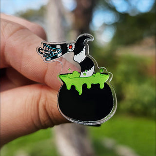 Sandworm in Cauldron Pin