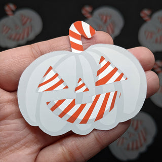 Red Peppermint Jack-o-lantern Sticker