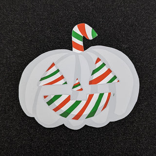 Red and Green Peppermint Jack-o-lantern Sticker