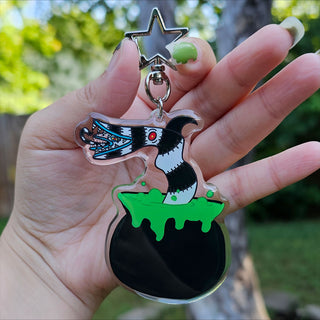 Sandworm in Cauldron Keychain