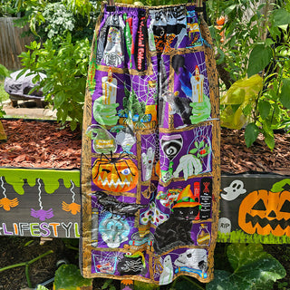 Spooky Bookshelf Regular & Tall Maxi Pencil Skirt (24"-40" Waist)