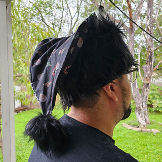 Spooky Christmas Santa Hat - Super Mega Fuzzy Brim