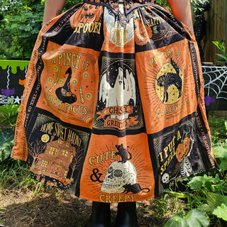 Vintage Halloween Regular & Tall Midi/ Petite Maxi Skirt (40"-68" Waist)