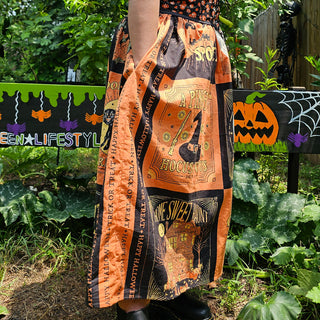 Vintage Halloween Regular & Tall Midi/ Petite Maxi Skirt (40"-68" Waist)