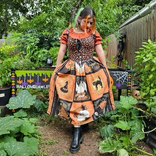 Vintage Halloween Regular & Tall Midi/ Petite Maxi Skirt (40"-68" Waist)