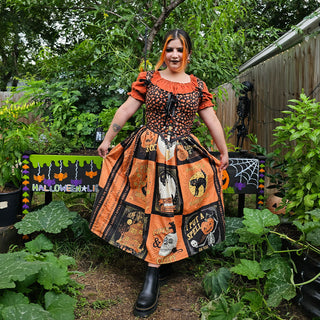 Vintage Halloween Regular & Tall Midi/ Petite Maxi Skirt (40"-68" Waist)