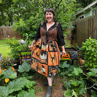 Vintage Halloween Regular & Tall Midi/ Petite Maxi Skirt (40"-68" Waist)