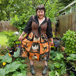 Vintage Halloween Regular & Tall Midi/ Petite Maxi Skirt (40"-68" Waist)